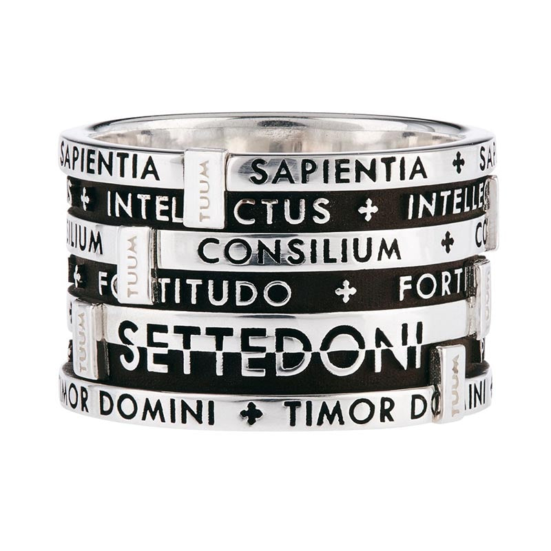Anello TUUM SETTEDONI in Argento Brunito
