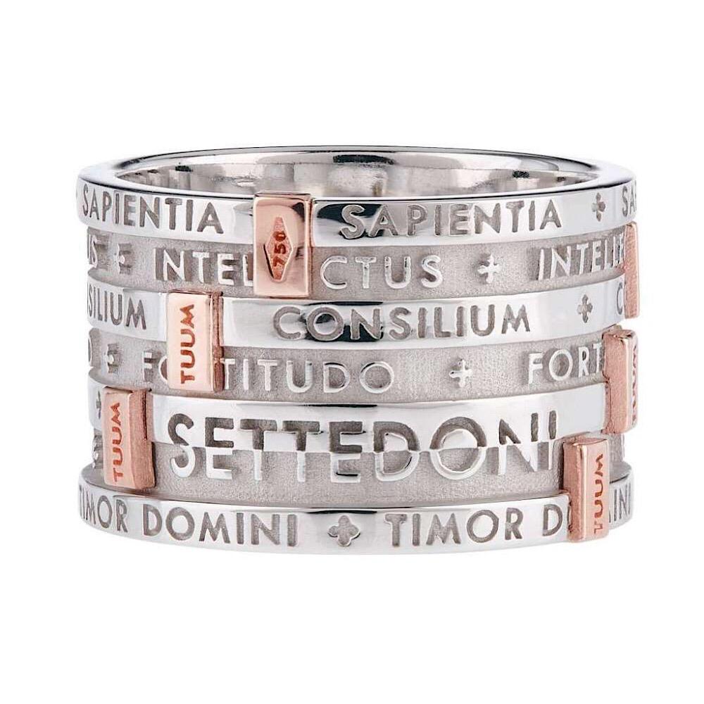 Anello TUUM SETTEDONI in Argento e Oro Rosa