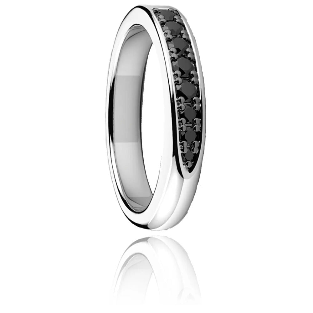 Anello uomo Zancan in Argento e spinelli neri