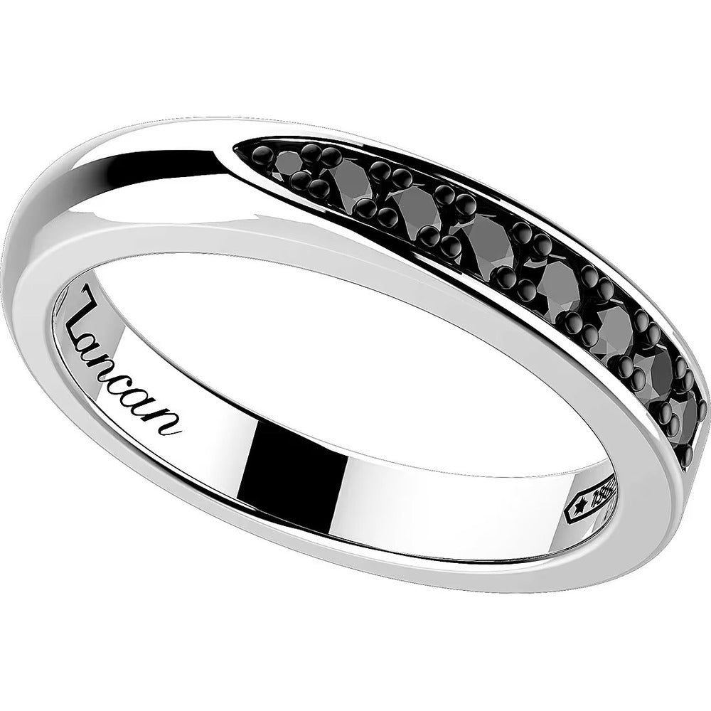 Anello uomo Zancan in Argento e spinelli neri
