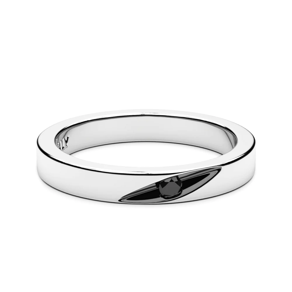 Anello Zancan in Argento con pietra nera Insignia