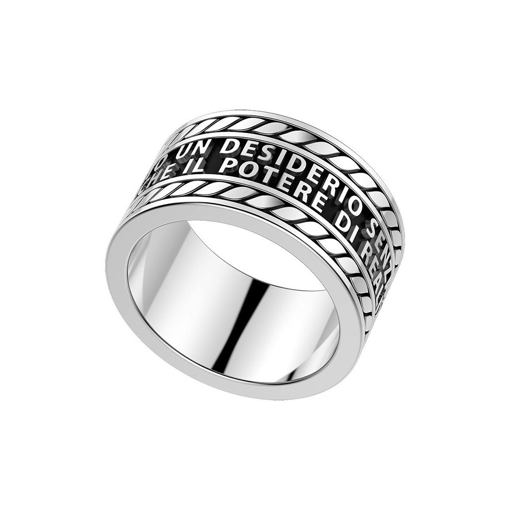 Anello uomo Zancan in Argento con frase – Cosmopolitan –