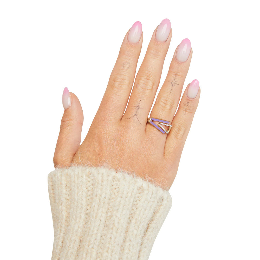Anello VALENTINA FERRAGNI Mia Lilac Argento e Zirconi