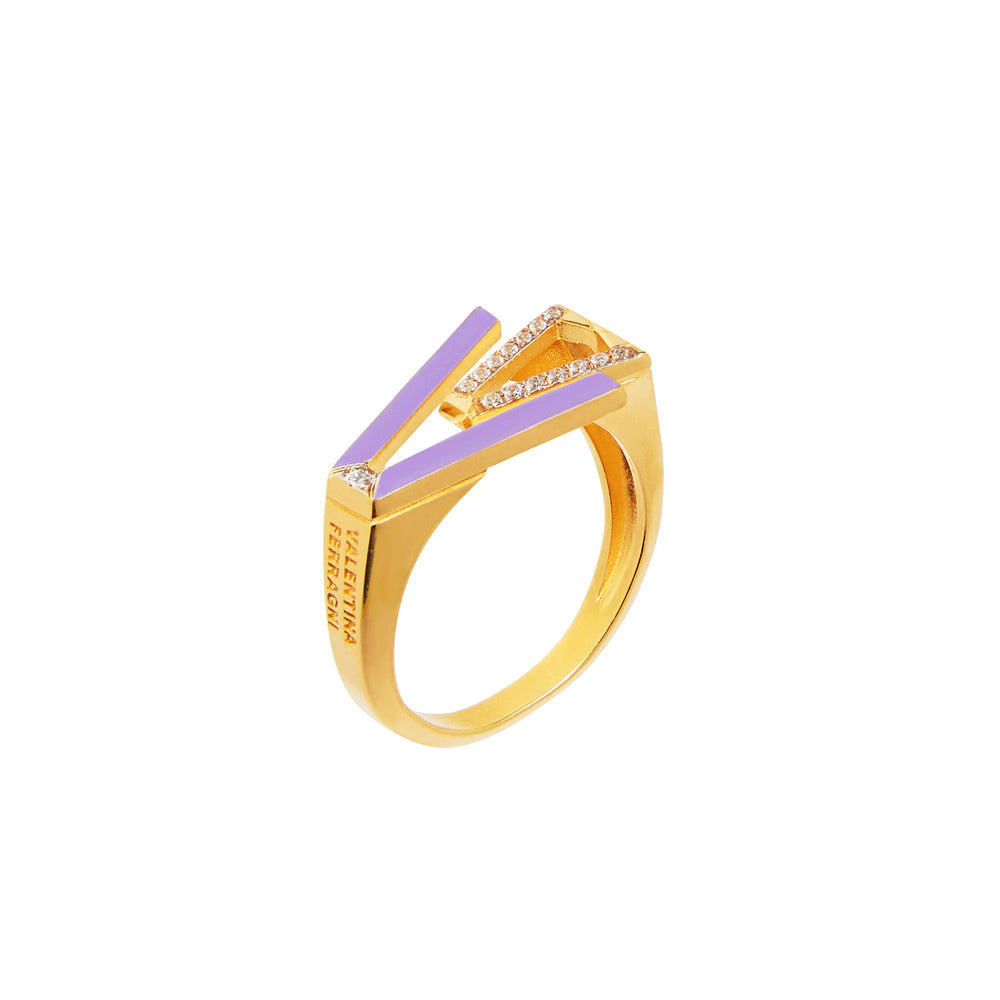 Anello VALENTINA FERRAGNI Mia Lilac Argento e Zirconi