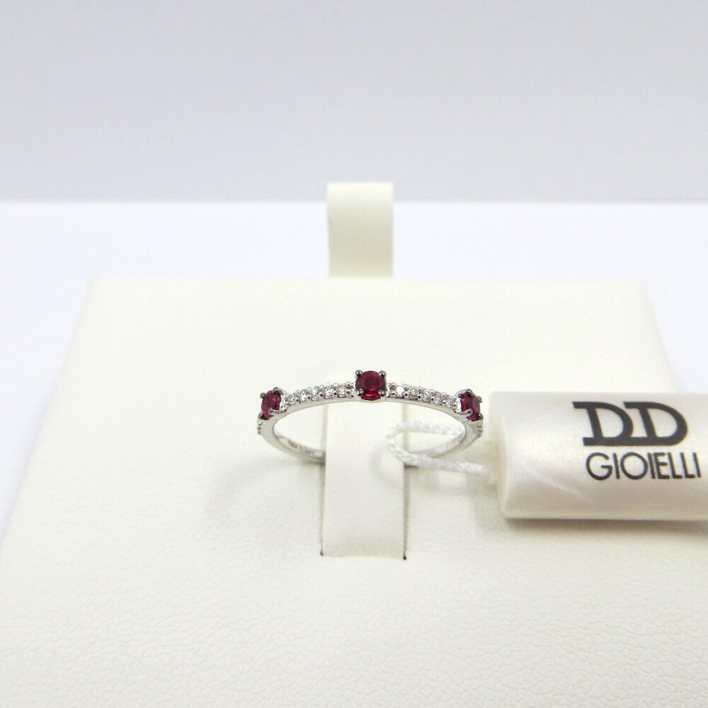 Anello Veretta DAVITE&DELUCCHI Oro Diamanti e Rubini