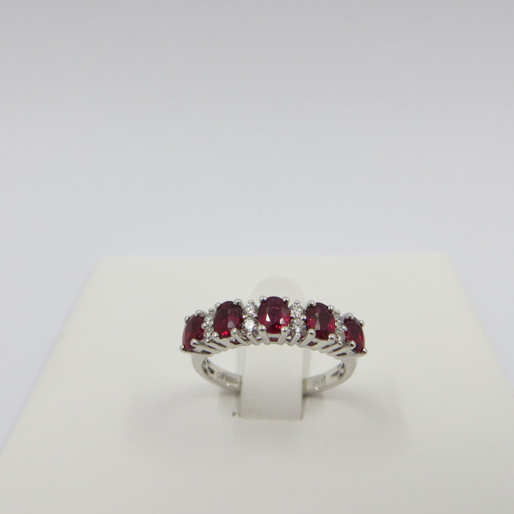 Anello veretta GIORGIO VISCONTI Oro, Diamanti e Rubini