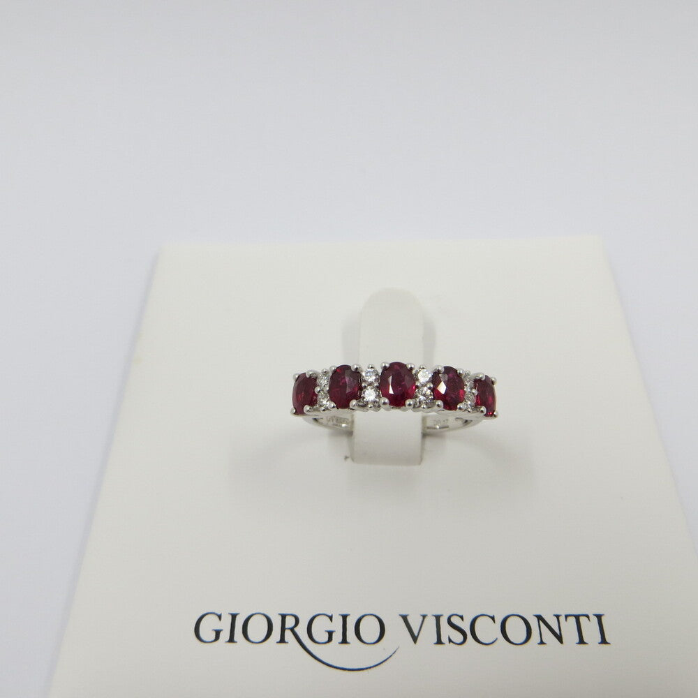 Anello veretta GIORGIO VISCONTI Oro, Diamanti e Rubini
