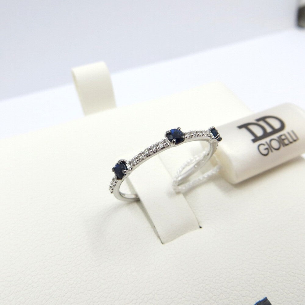 Anello Veretta DAVITE&DELUCCHI Oro Diamanti e Zaffiri