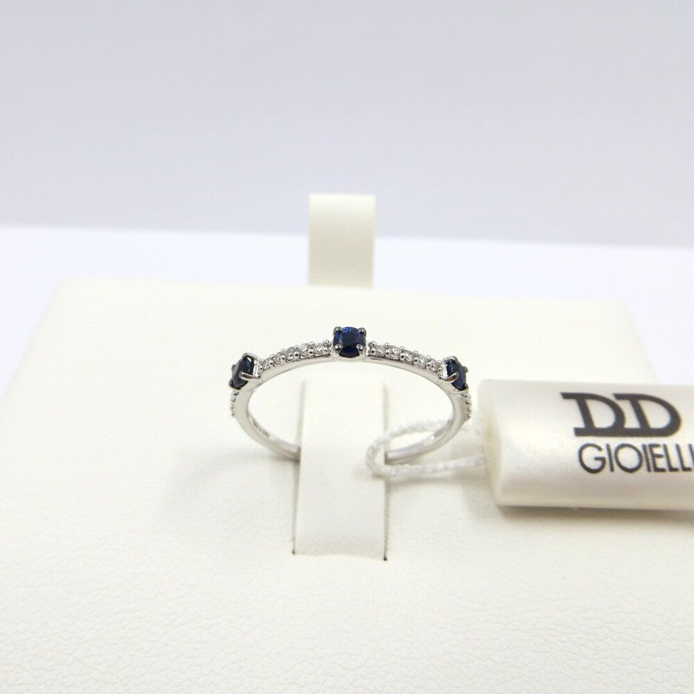 Anello Veretta DAVITE&DELUCCHI Oro Diamanti e Zaffiri