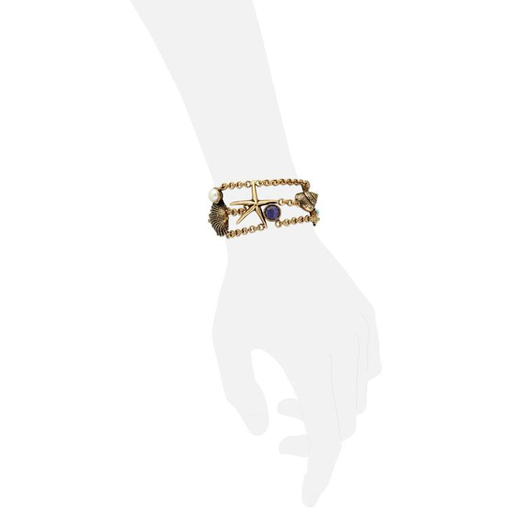 Bracciale Alcozer Estate in Ottone dorato con Perle
