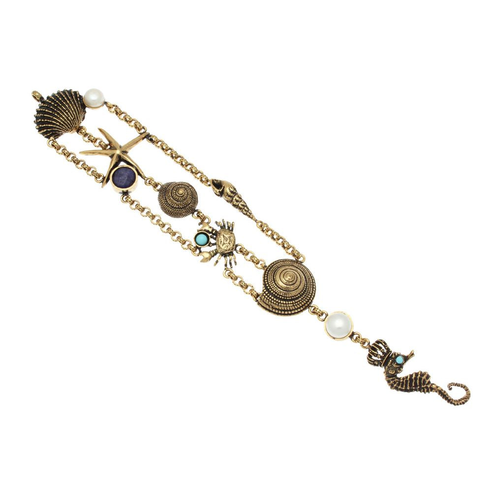 Bracciale Alcozer Estate in Ottone dorato con Perle