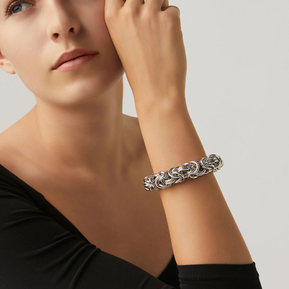 Bracciale Giovanni Raspini Maglia Bizantina MAXI in Argento