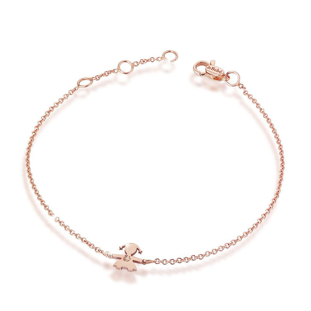 Bracciale LE BEBE' Briciole Bimba Oro rosa