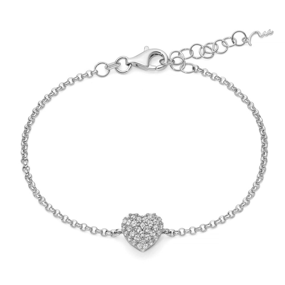 Bracciale Miluna Cuore Argento e Topazi