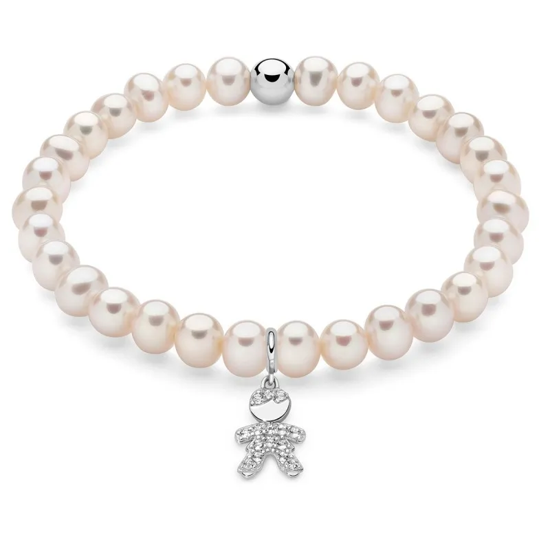 Bracciale Miluna Giochi di Perle, Argento e Topazi
