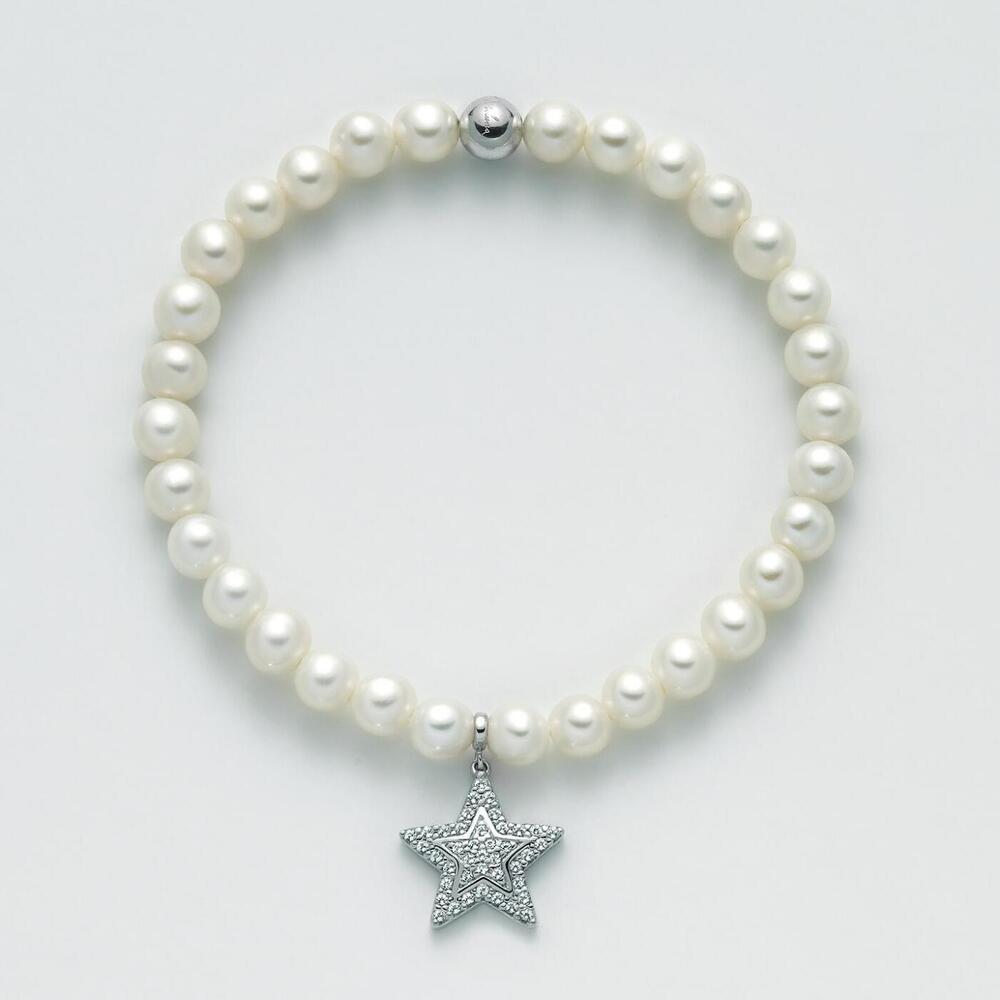Bracciale di Perle e Topazi Miluna Stella Argento