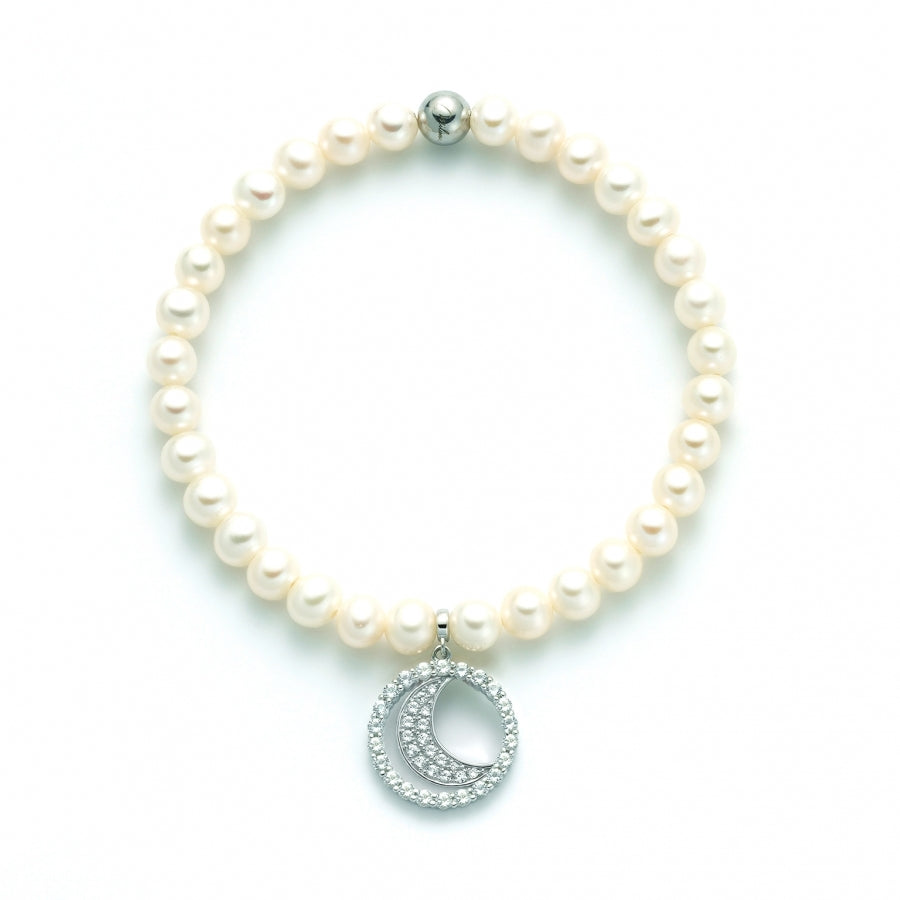 Bracciale di Perle e Topazi Miluna Mezza Luna