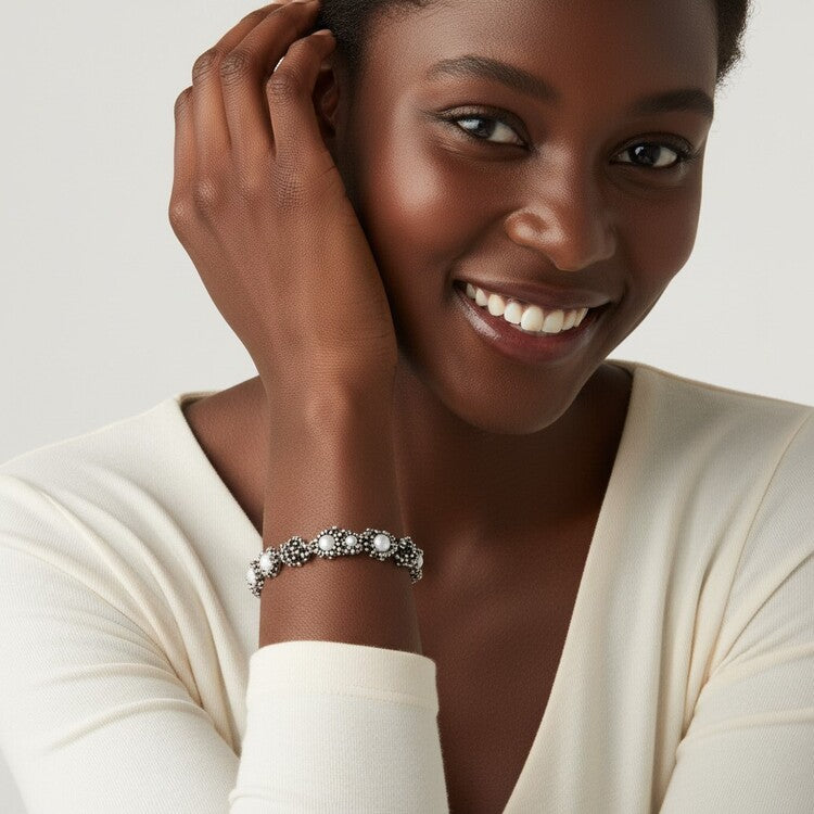 Bracciale Giovanni Raspini Anemone Piccolo in Argento e Perle