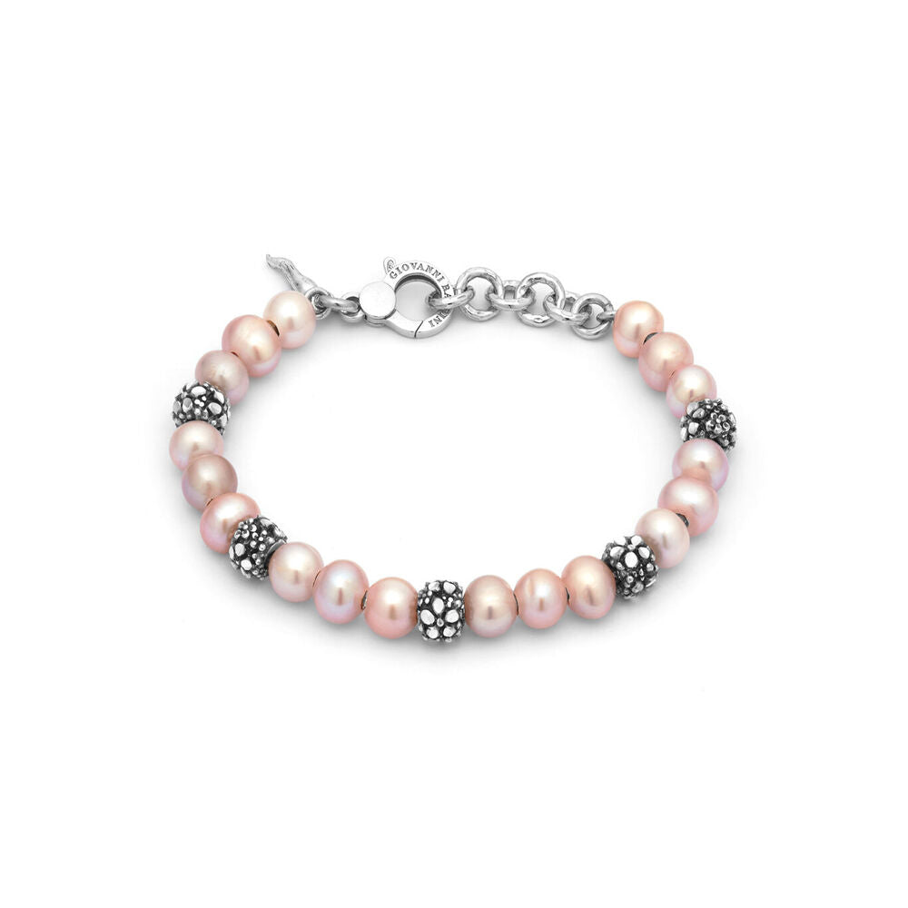 Bracciale Giovanni Raspini Blossom Argento e Perle Rosa