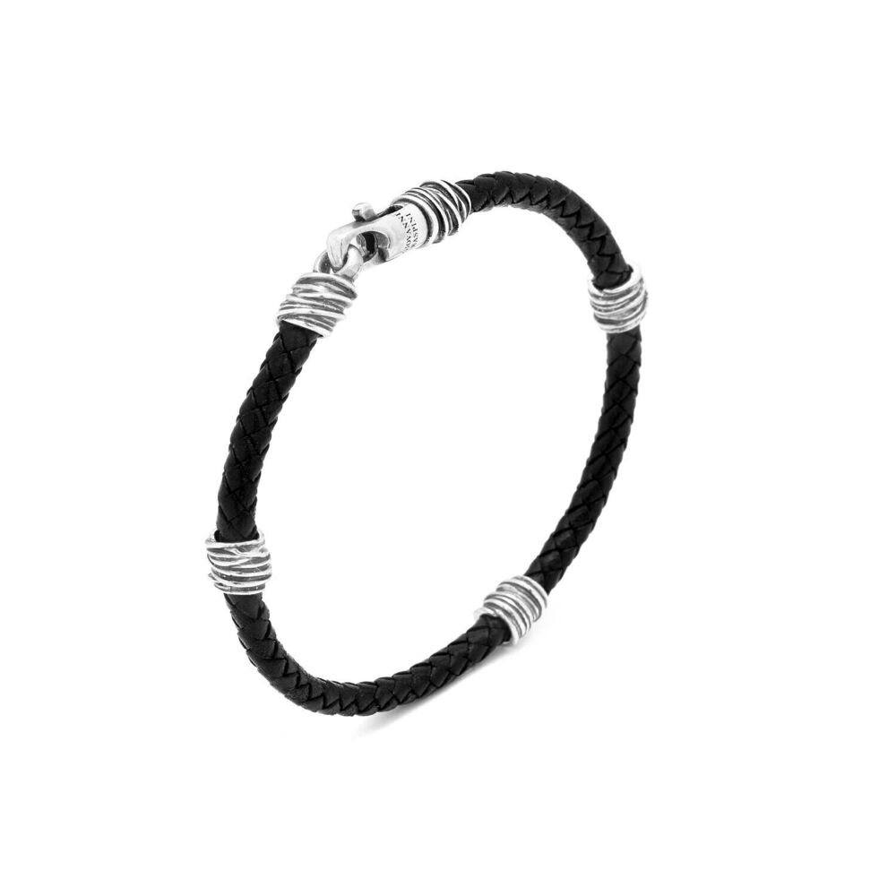 Bracciale Giovanni Raspini Cuoio e Argento