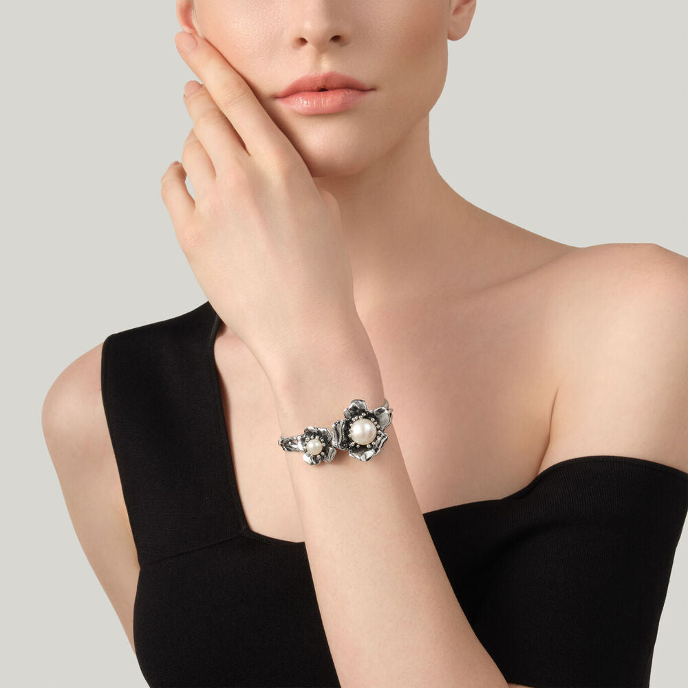 Bracciale Giovanni Raspini Magnolia Argento e Perle