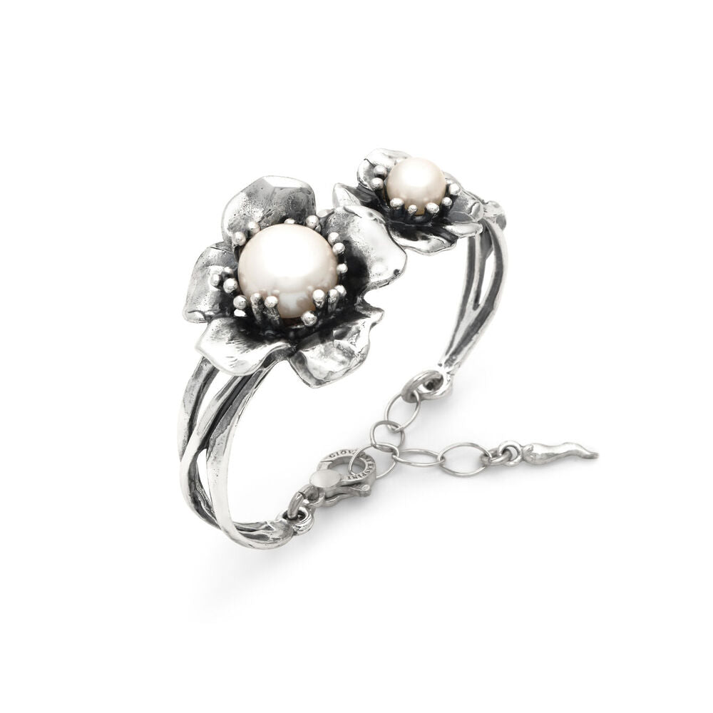Bracciale Giovanni Raspini Magnolia Argento e Perle