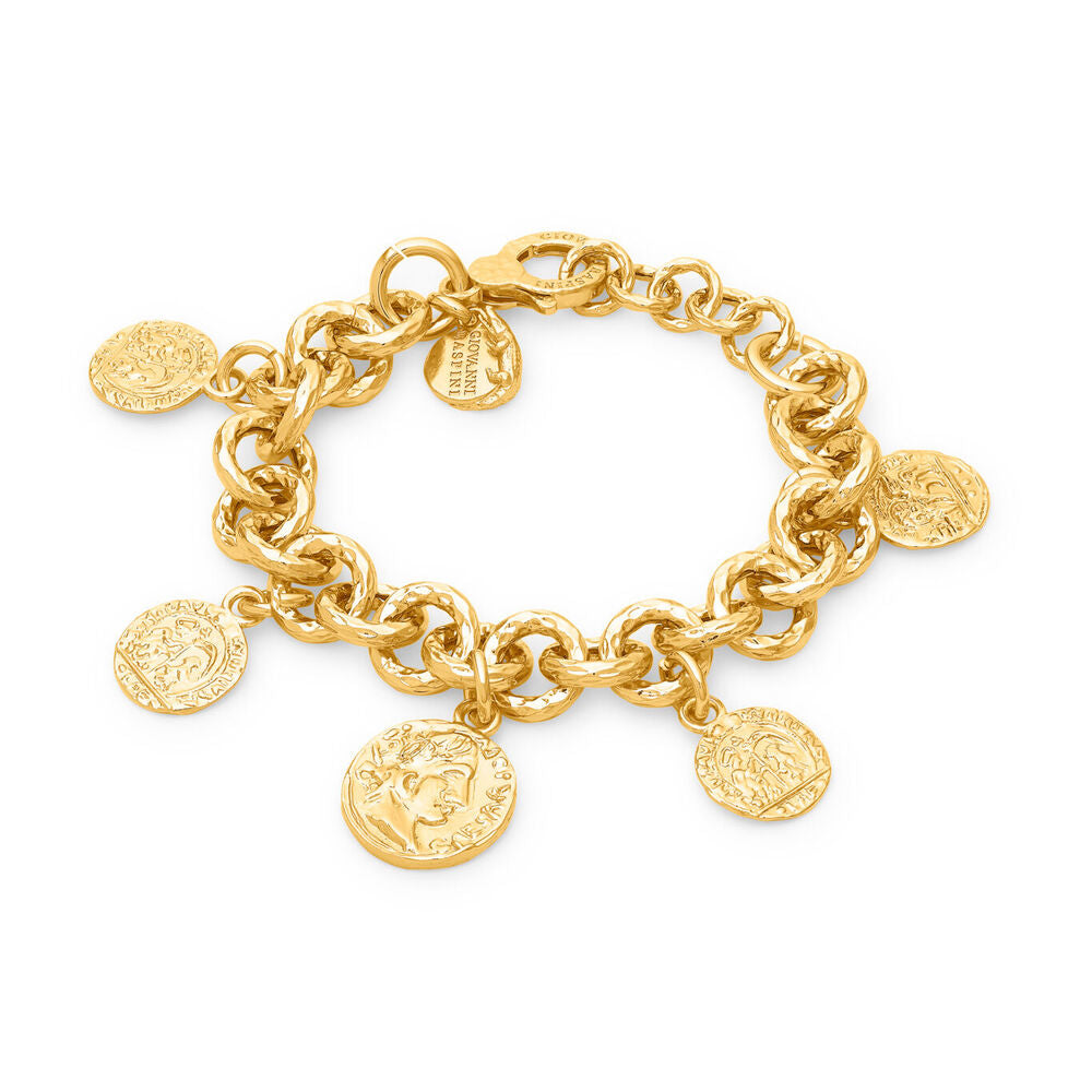 Bracciale Giovanni Raspini Pueblo Monete in Bronzo placcato Oro 18 kt