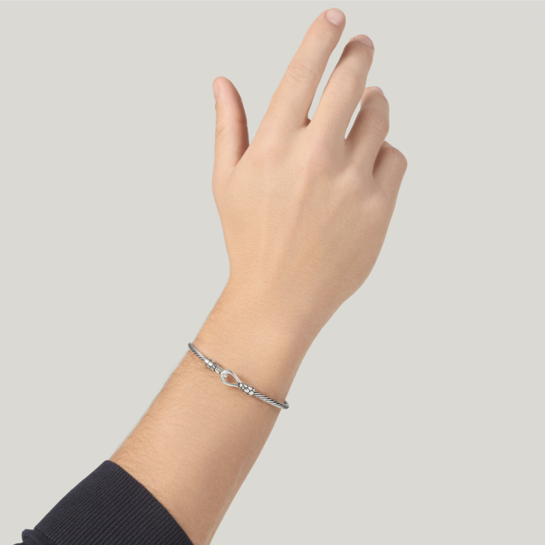 Bracciale Rigido Croco Giovanni Raspini in Argento 925