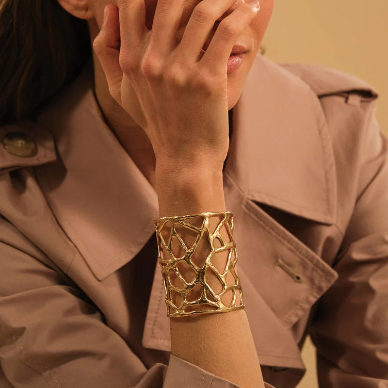 Bracciale Giulia Barela Africa in Bronzo bagnato Oro 24 carati