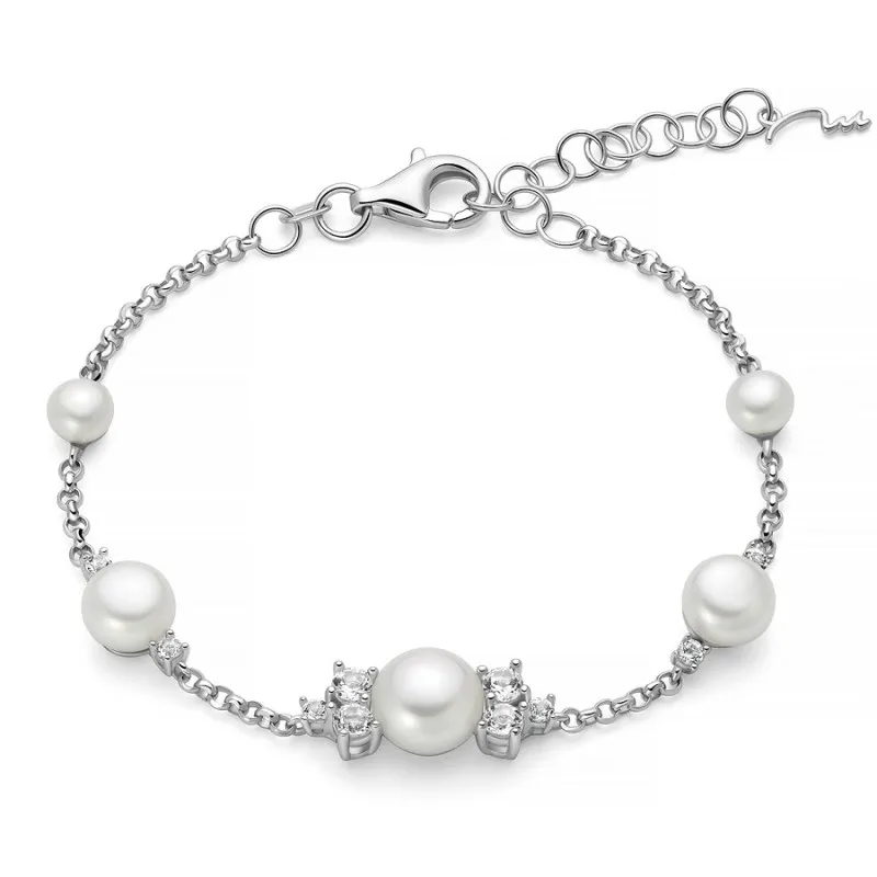 Bracciale Miluna Andromeda Perle Oriente e Topazi