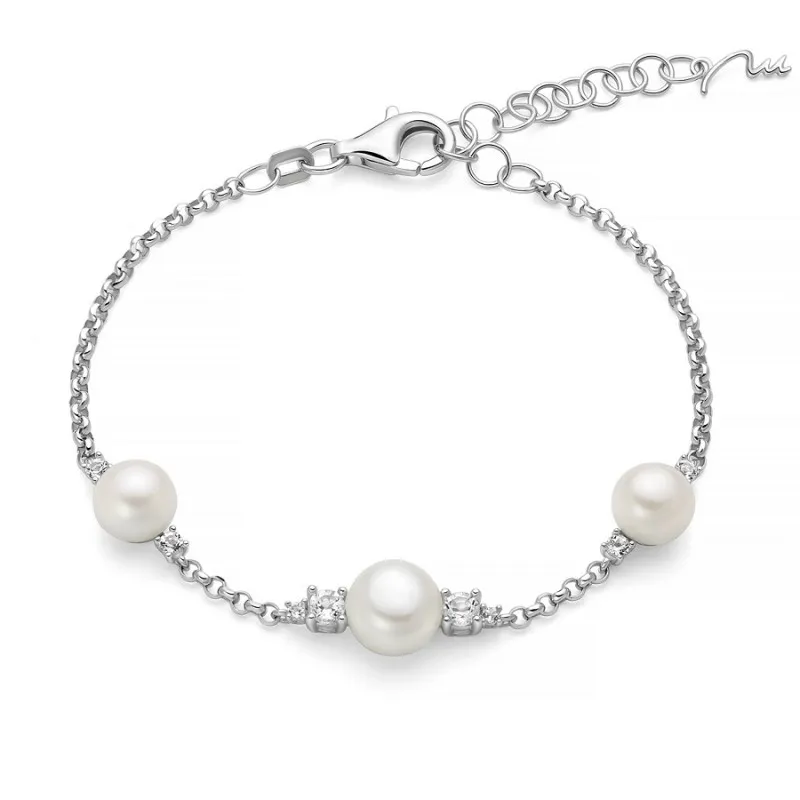 Bracciale Miluna Andromeda 3 Perle Oriente e Topazi