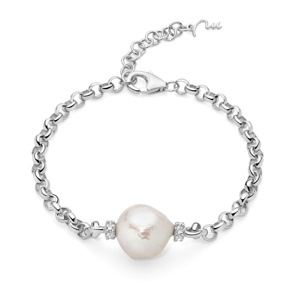 Bracciale Miluna Argento con Perla Barocca e Topazi