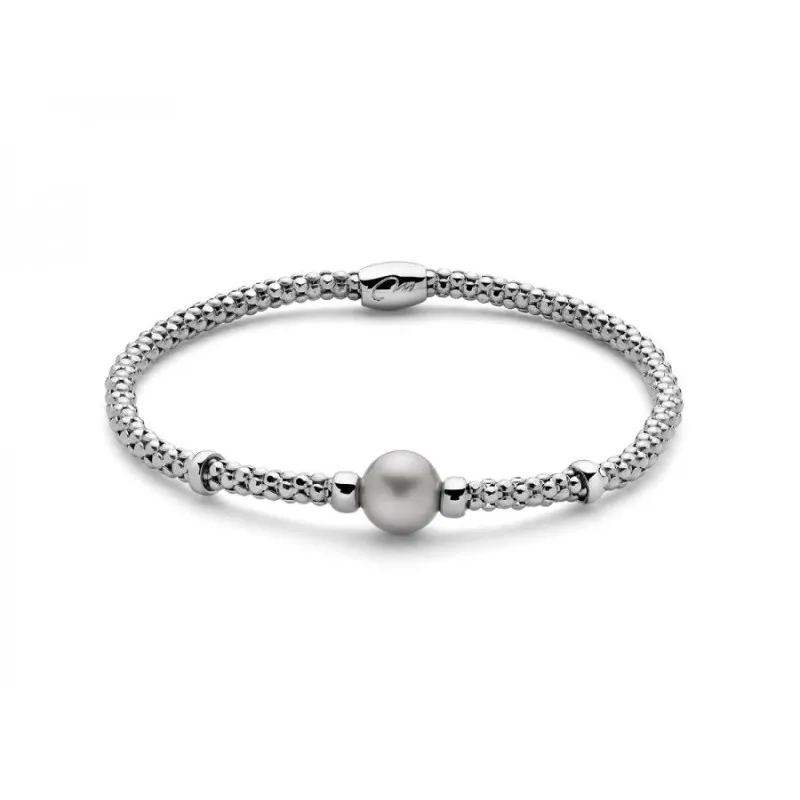 Bracciale Miluna in Argento con Perla grigia