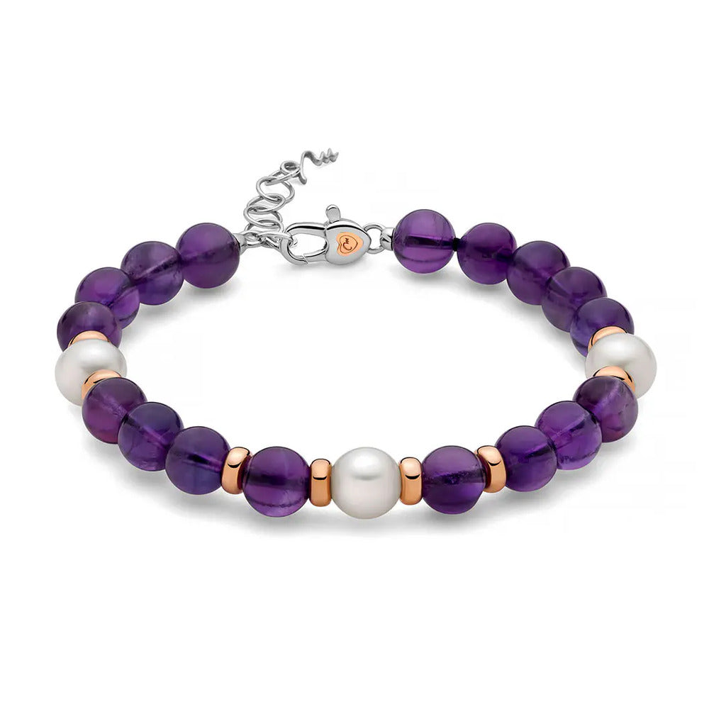 Bracciale Miluna Argento Perle e Ametista