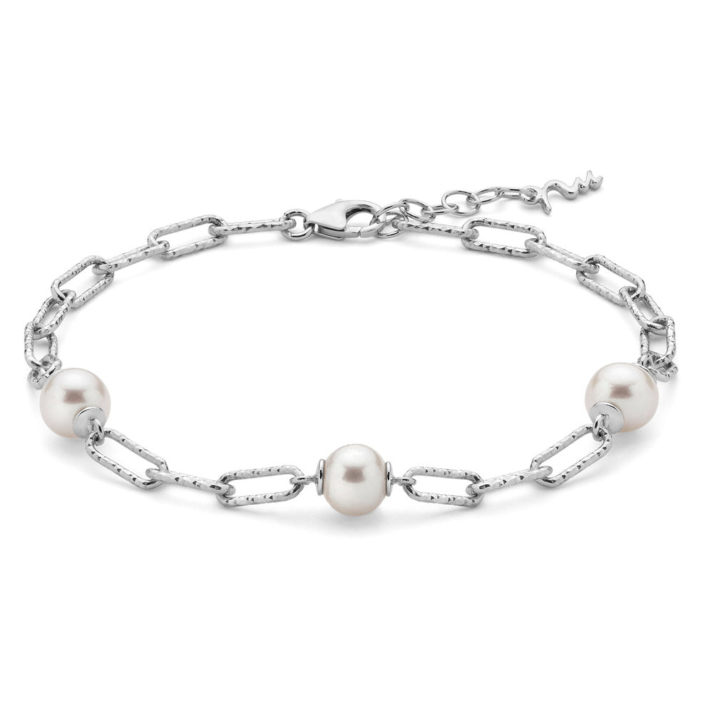 Bracciale Miluna con catena in Argento e Perle
