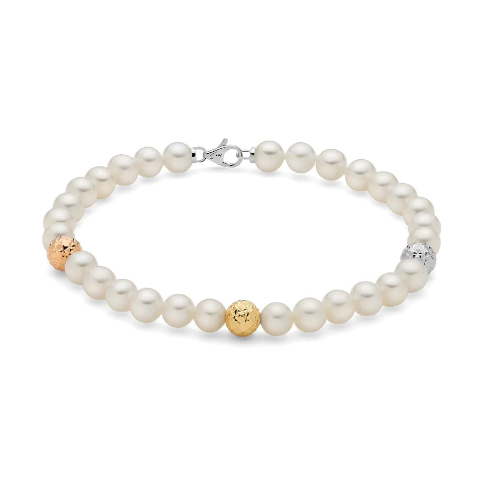 Bracciale Miluna con Perle e Boule in oro