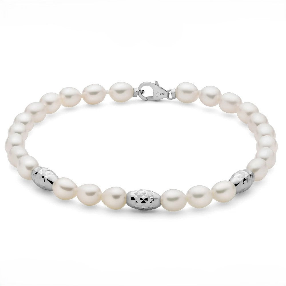 Bracciale Miluna Pepite di Pere e Argento