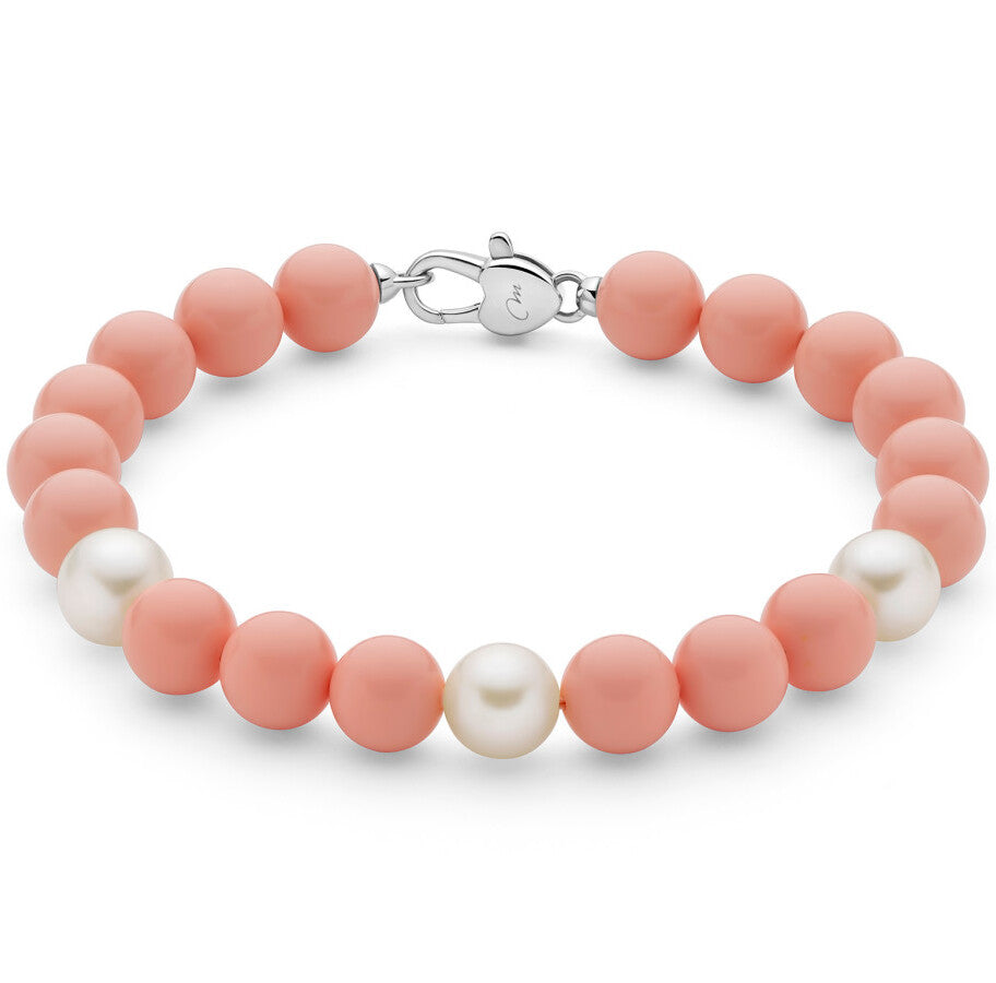 Bracciale MILUNA Perle Rosa e Bianche