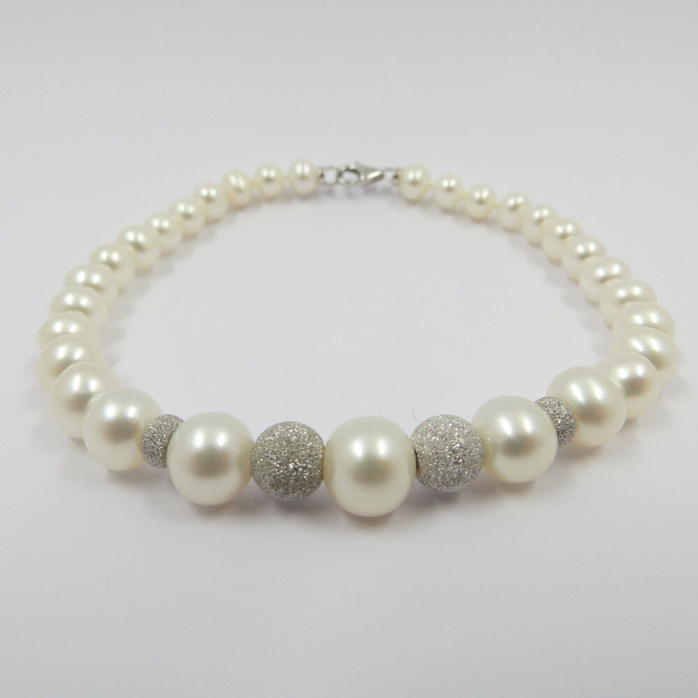 Bracciale di perle e oro bianco MILUNA