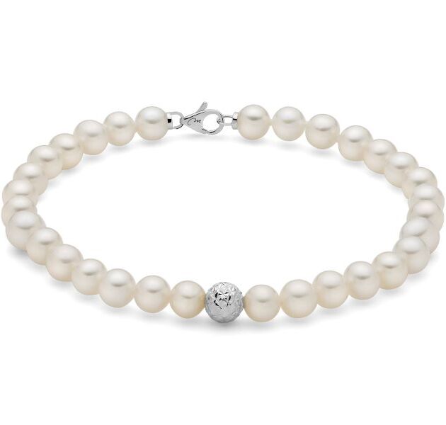 Bracciale di perle e oro bianco MILUNA
