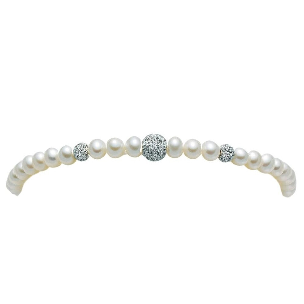 Bracciale di perle e oro bianco MILUNA