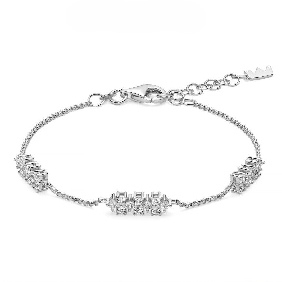 Bracciale Miluna Unica Neve Argento e Topazi