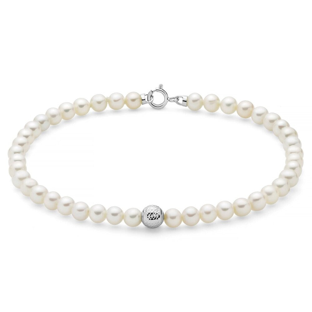Bracciale di Perle e Oro Bianco MILUNA