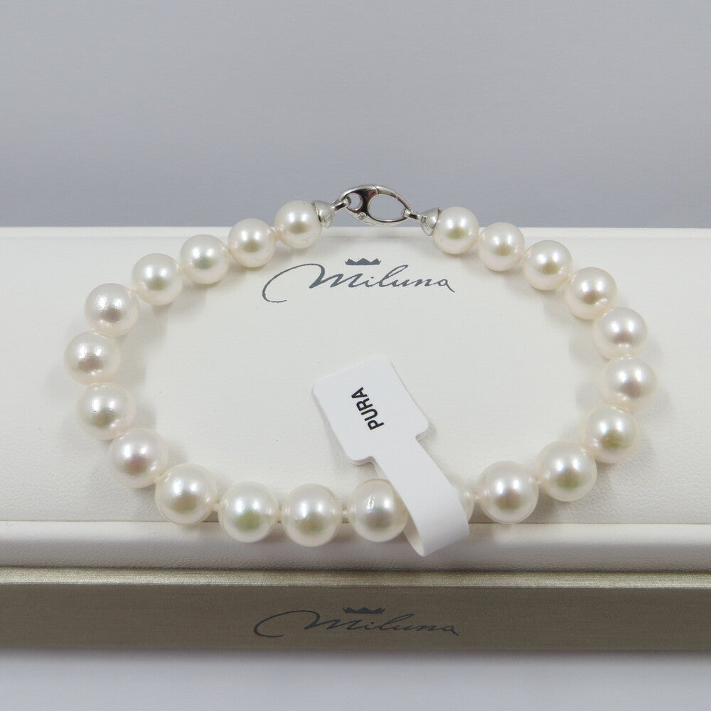 Bracciale Miluna di perle Akoya 7,5 - 8 mm con Diamante