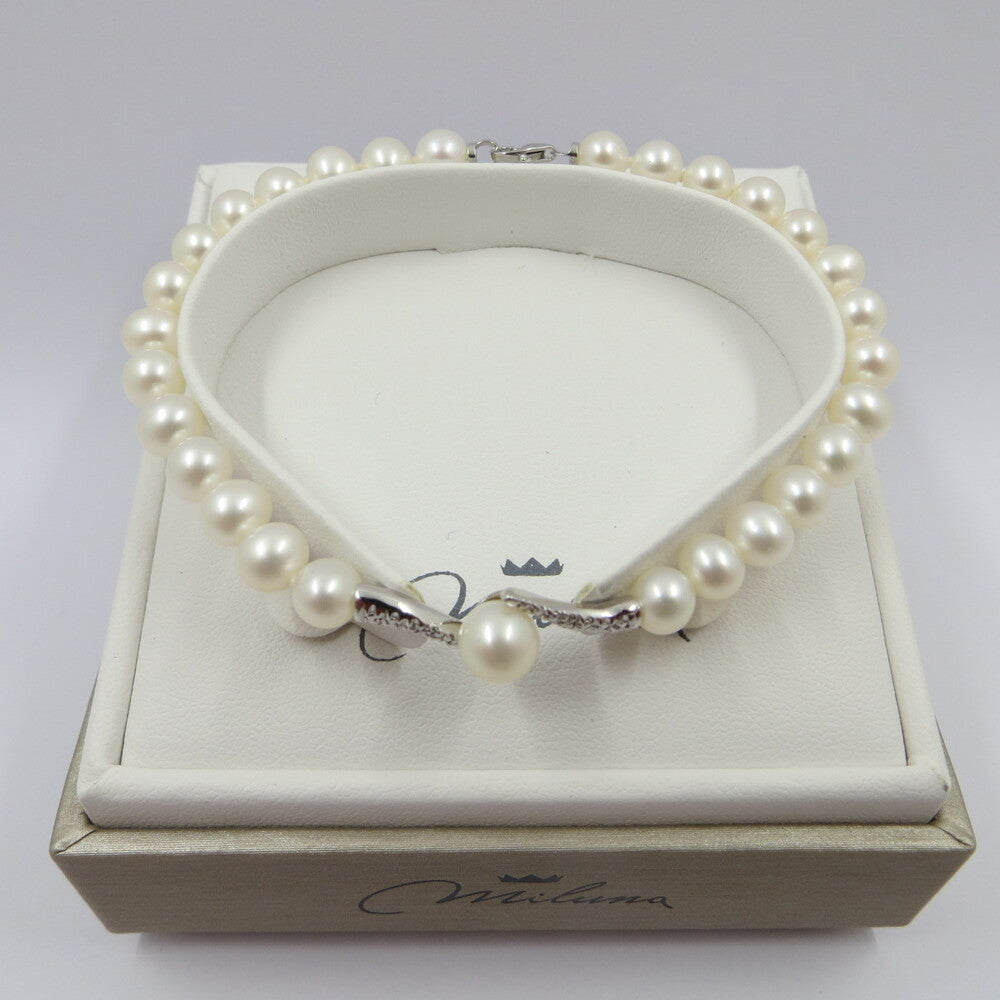 Bracciale di perle e oro bianco MILUNA