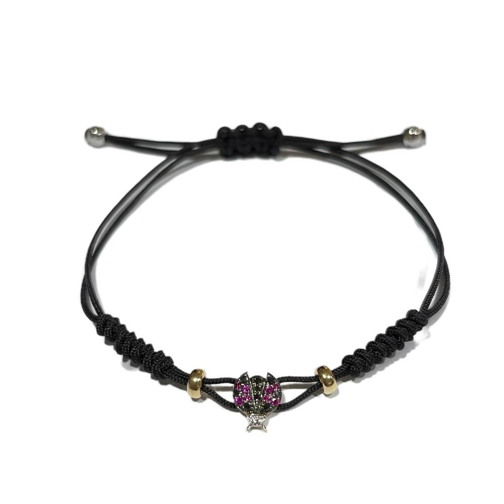 Bracciale Pippo Perez Coccinella in Oro 18 kt Diamanti e Rubini