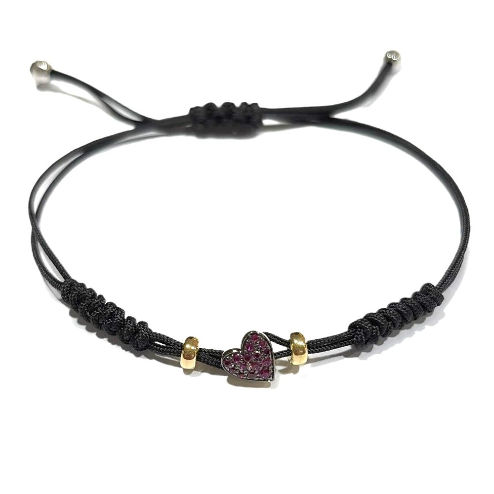 Bracciale Pippo Perez Cuore in Oro 18k e Rubini