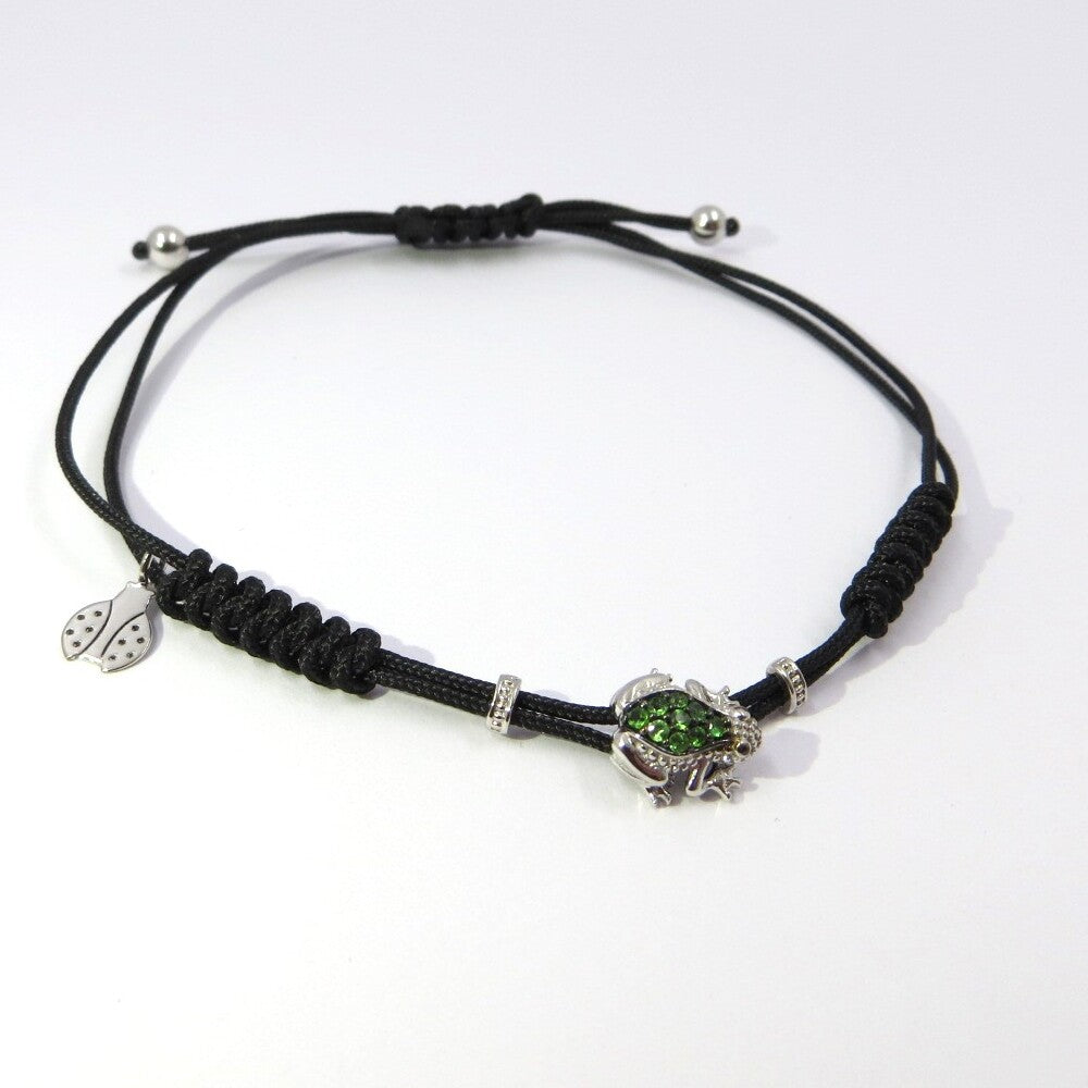 Bracciale Pippo Perez Rana Oro Bianco e Tsavorite