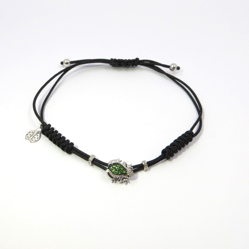 Bracciale Pippo Perez Rana Oro Bianco e Tsavorite