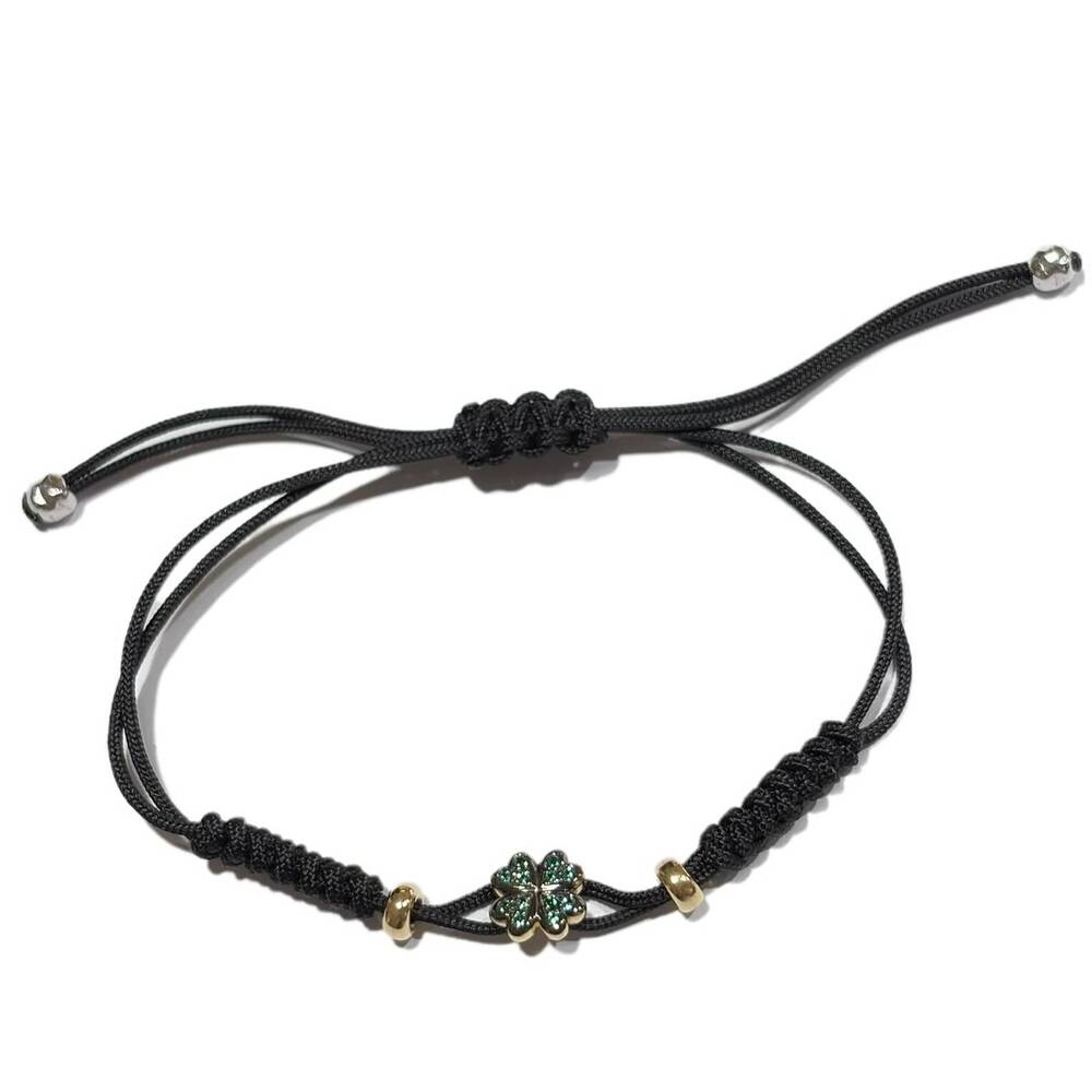 Bracciale Pippo Perez Quadrifoglio Oro 18kt e Granati